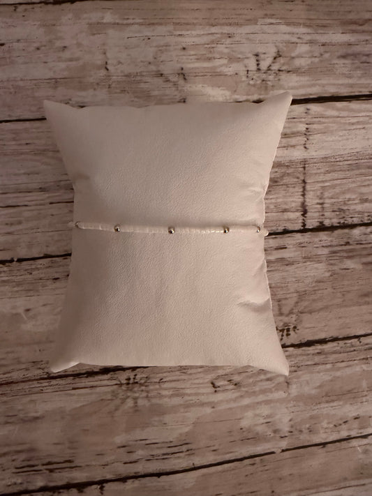 White delica 2mm bracelet gold filled non tarnish