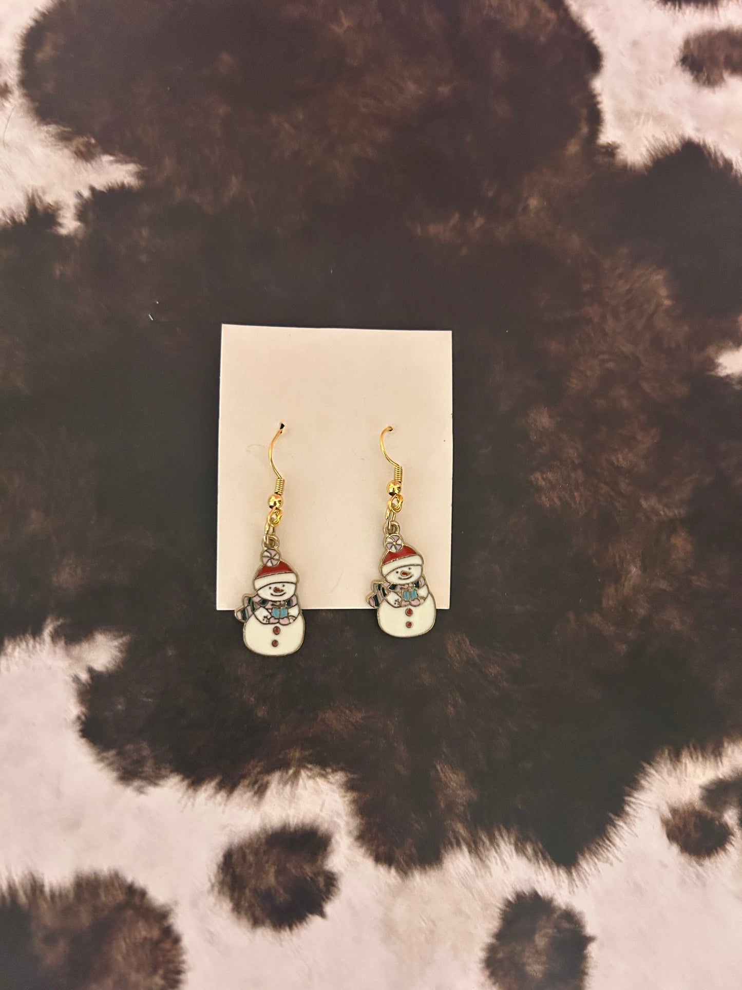 Snowman earrings