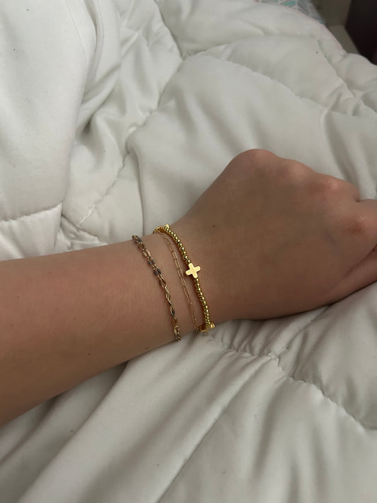 Lovely Golden cross bracelet non tarnish