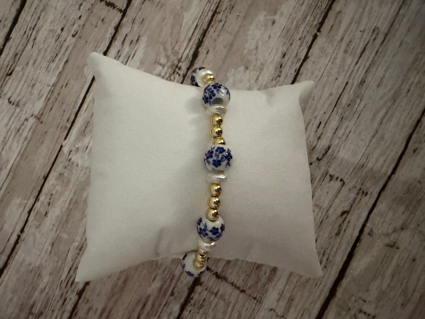 Gold filled floral bracelet