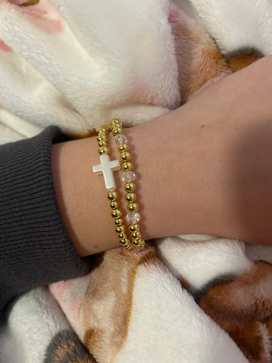 Non tarnish cross set(2)