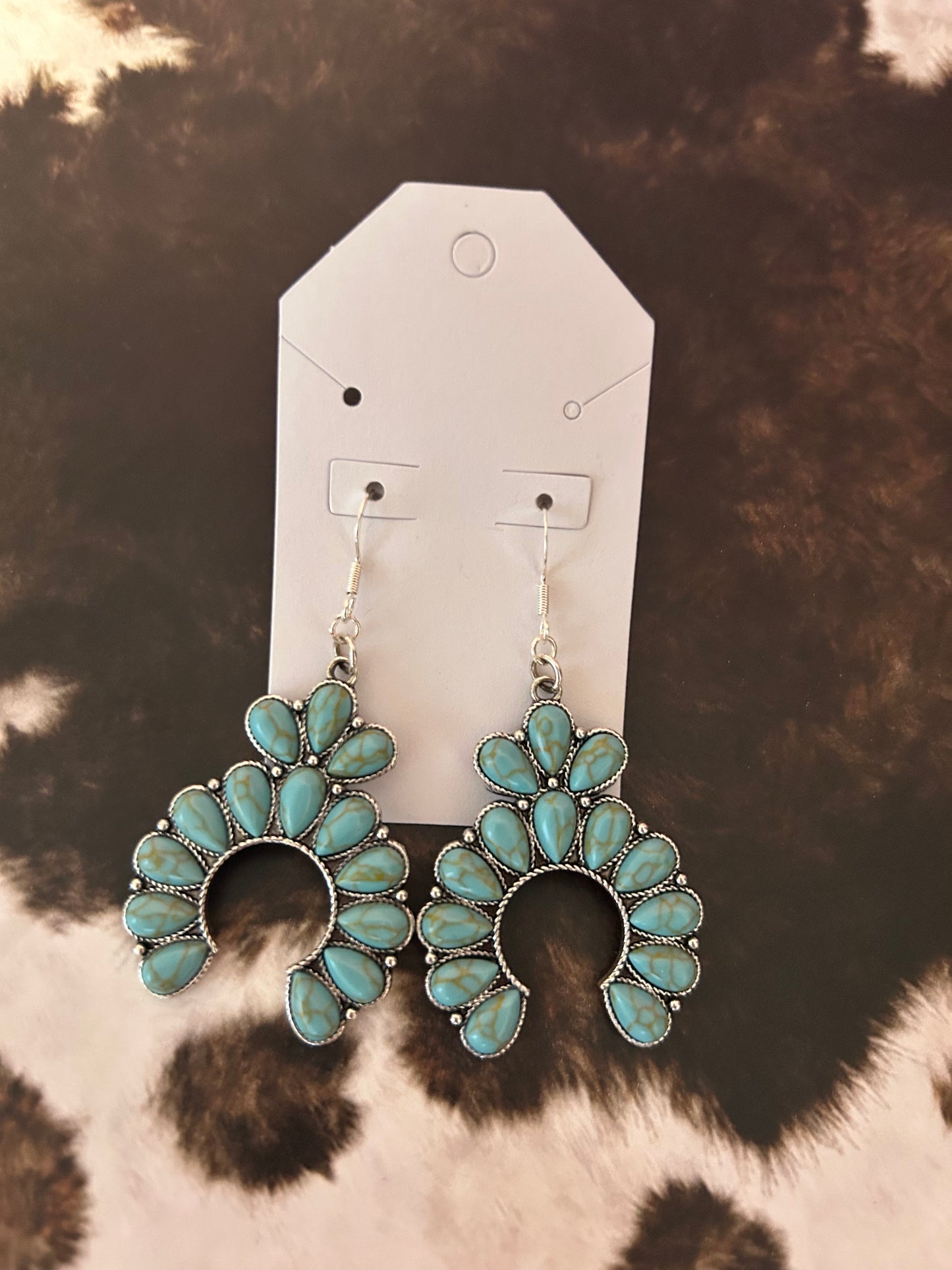 Teal earrings