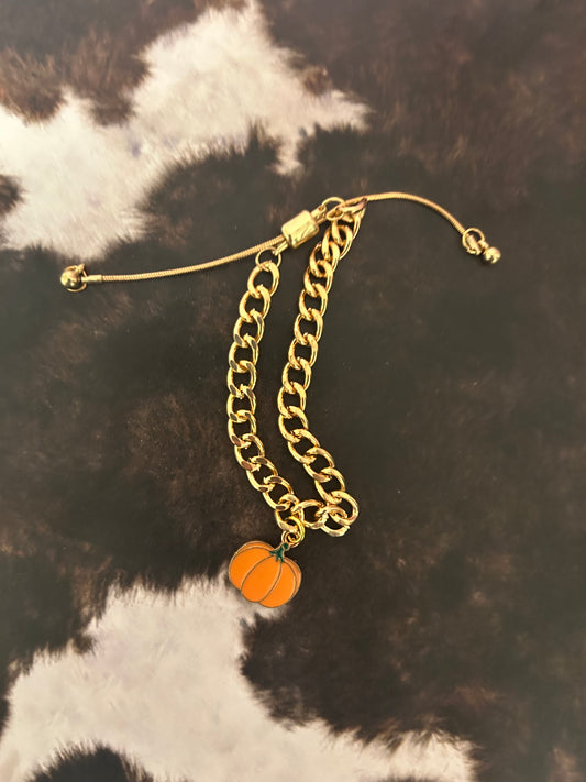Pumpkin bracelet in gold