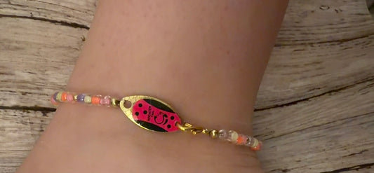 Colorful fishing lure anklet