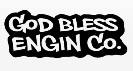 God bless engine co sticker size small