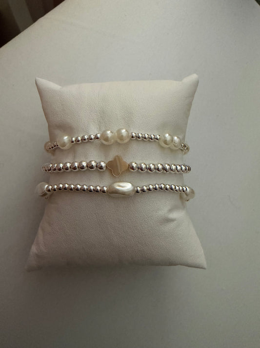 The clover stack silver filled non tarnish