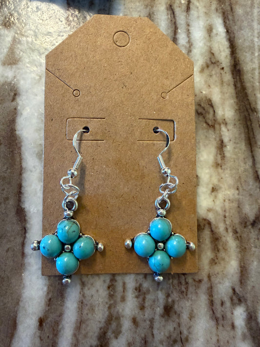 Turquoise sterling silver earrings