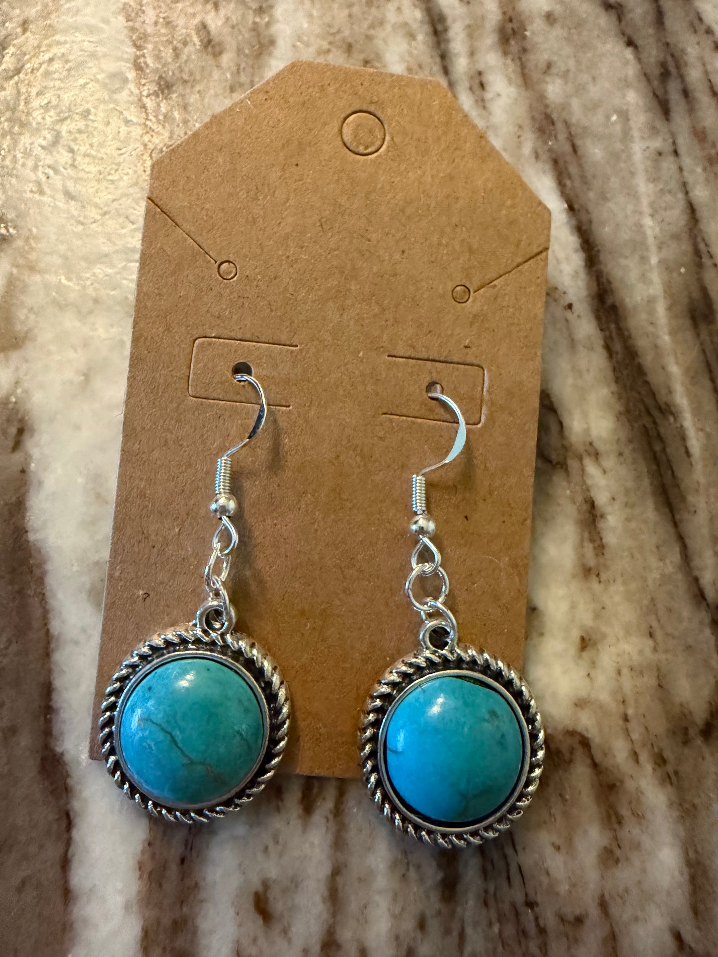 Circle round up sterling silver earrings