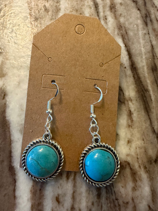 Circle round up sterling silver earrings