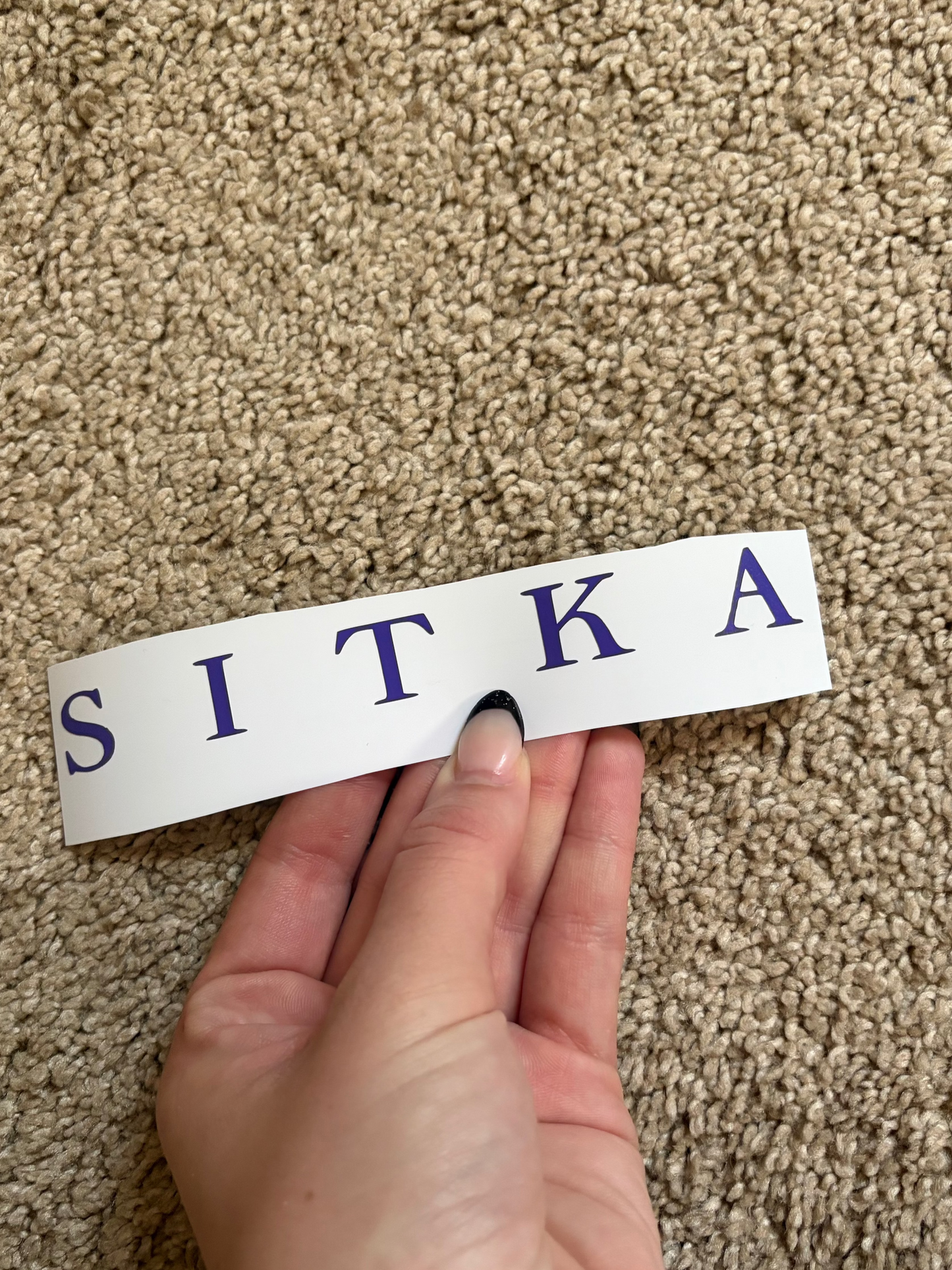 Sitka small lettered decal