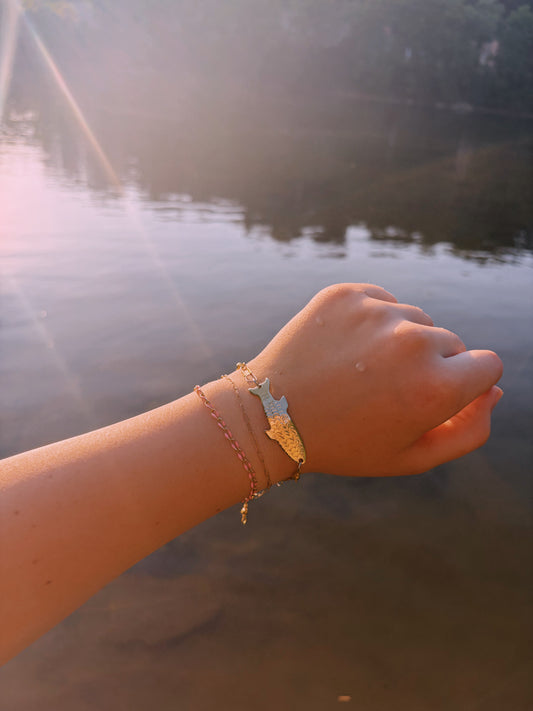 Golden fish kastmaster lure swivel adjustable bracelet