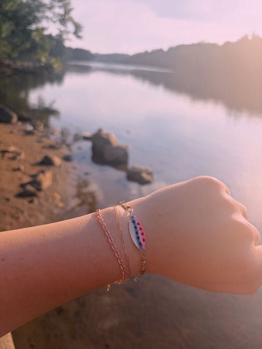 Kastmaster swivel cotton candy lure bracelet adjustable