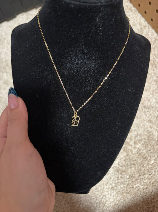 2027 non tarnish necklace gold or silver options below