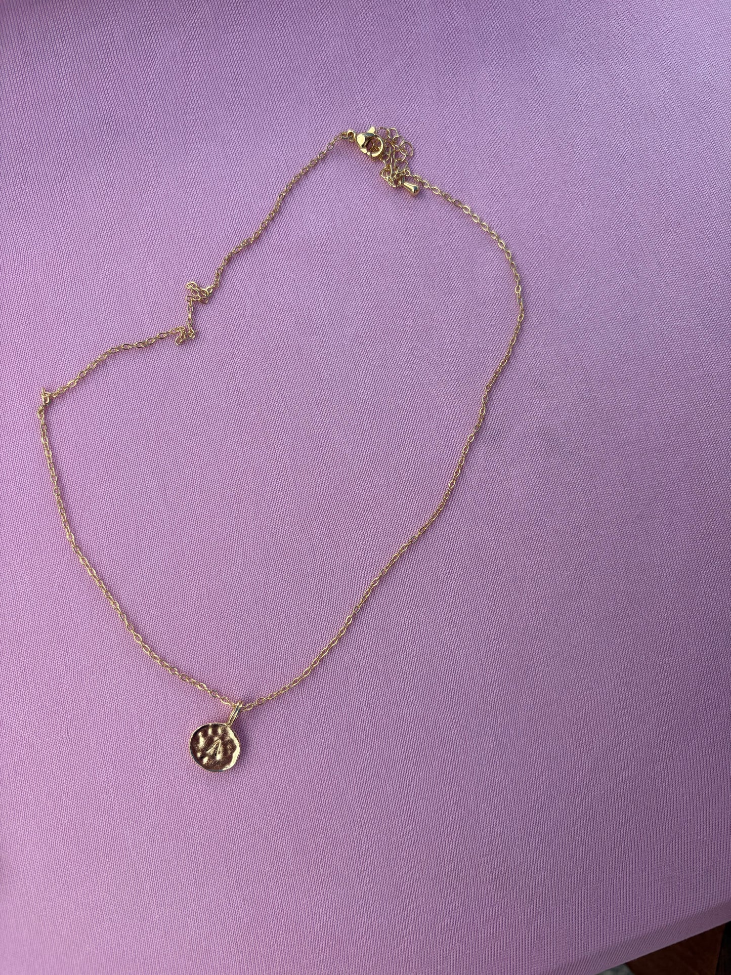 Gold filled non tarnish inital necklace