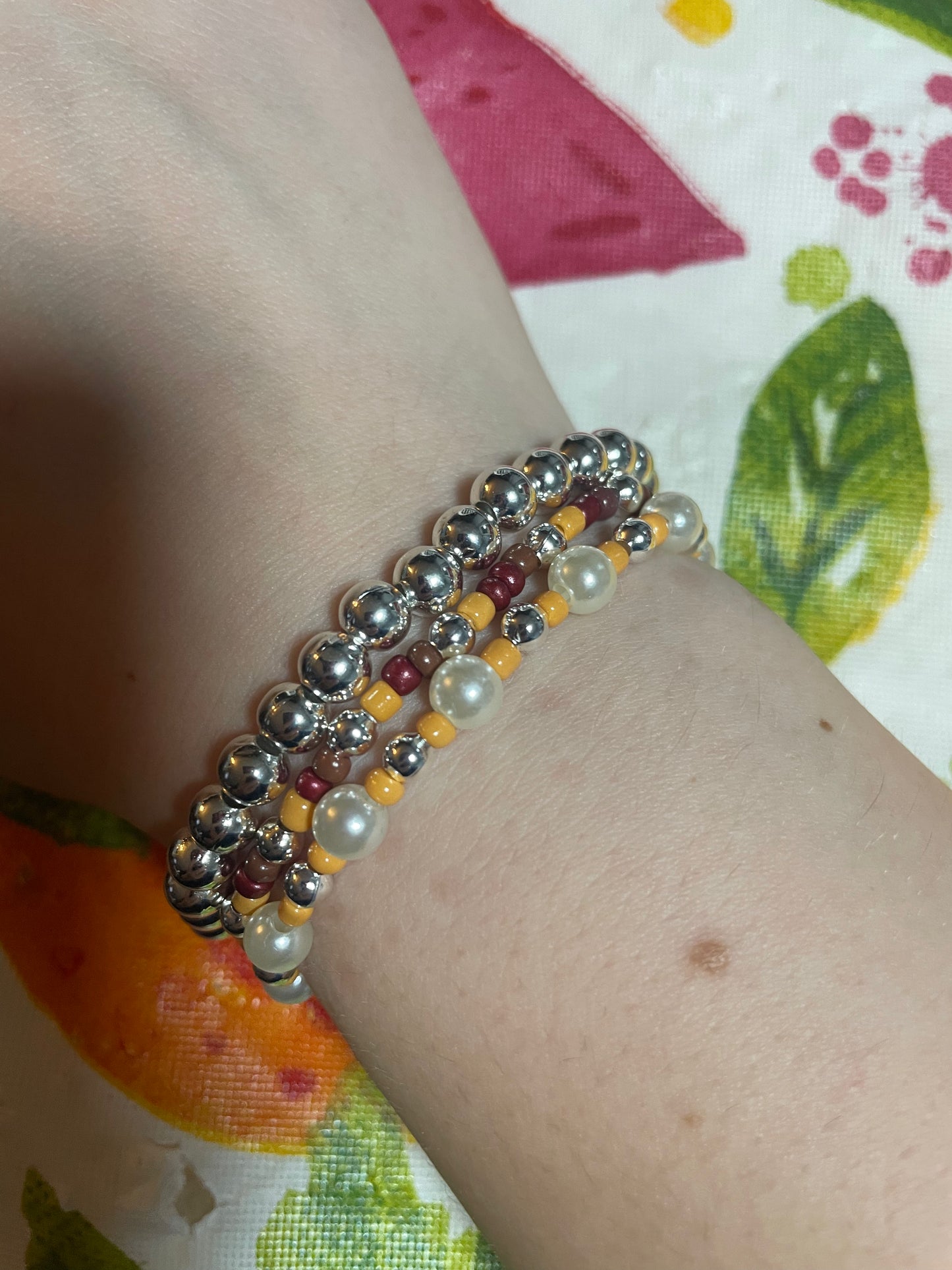 Fall non tarnish silver set